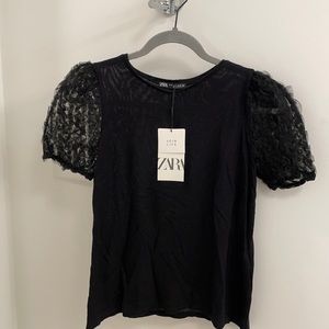 ZARA puff sleeve top